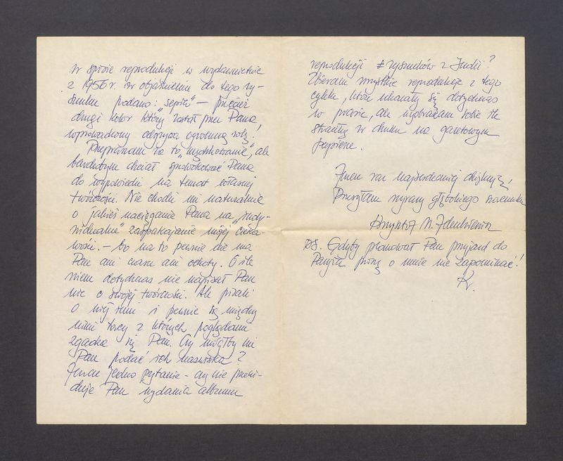 Szanowny i Kochany Panie! Pragnę podziękować [...]