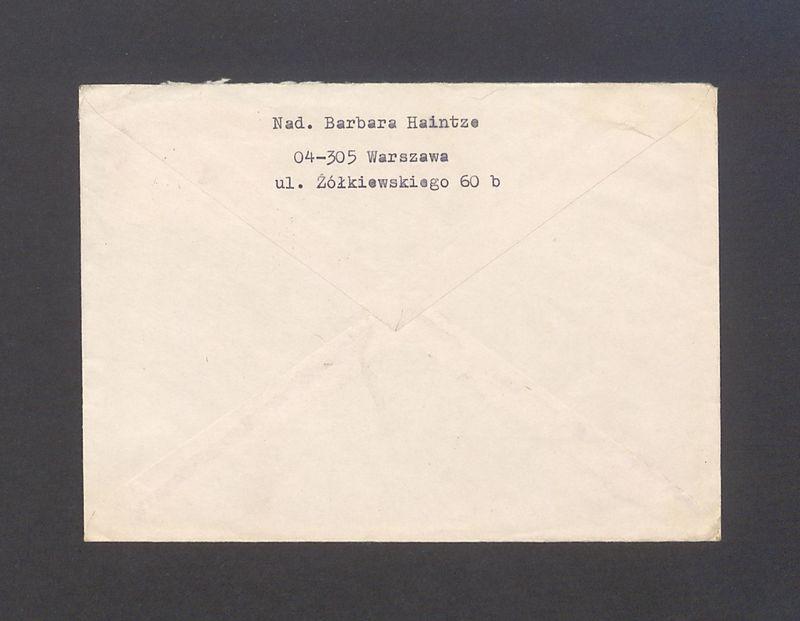 Koperta, nad. Barbara Haintze