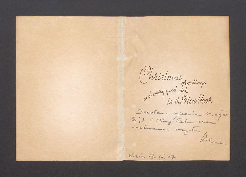 Christmas greetings and every good wish [...]