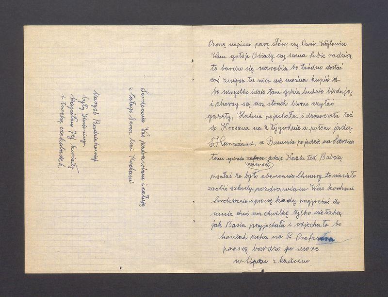 Serdecznie dziękuję za pozdrowienia i za śliczną karteczkę [...]