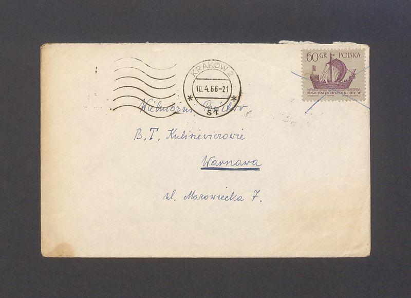 Koperta, adr. Wielmożni Państwo B. T. Kulisiewiczowie
