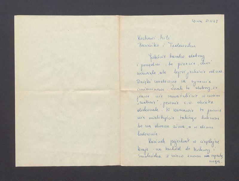 Kochani, Mili Basieńko i Tadeuszku. Jesteście bardzo dobrzy [...]