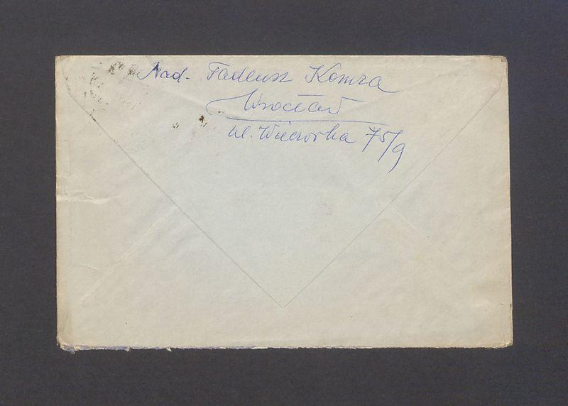 Koperta, nad. Tadeusz Komza