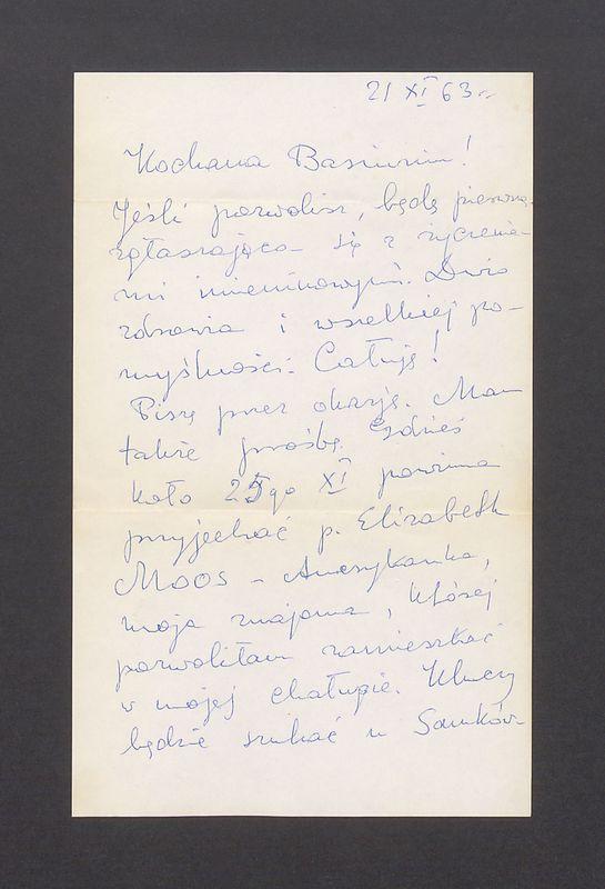 Kochana Basiuniu! Jeśli pozwolisz [...]