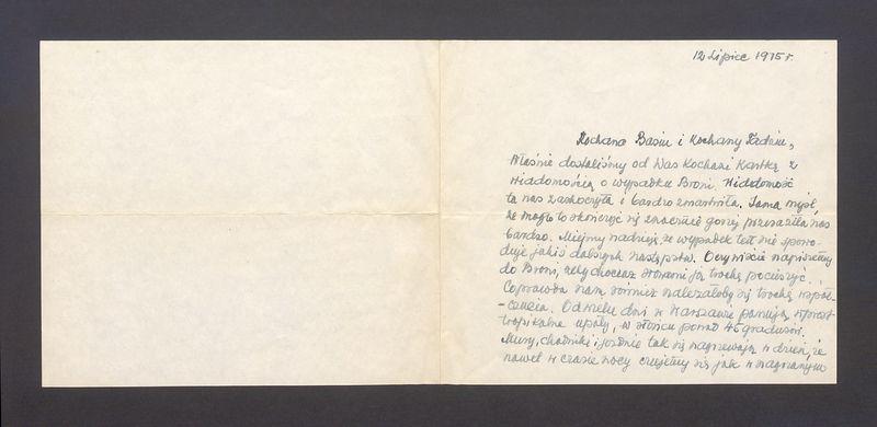 Kochana Basiu i Kochany Tadziu, właśnie dostaliśmy od Was [...]