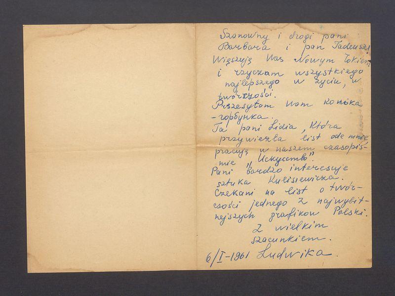 Szanowny i drogi pani Barbara i pan Tadeusz [...]