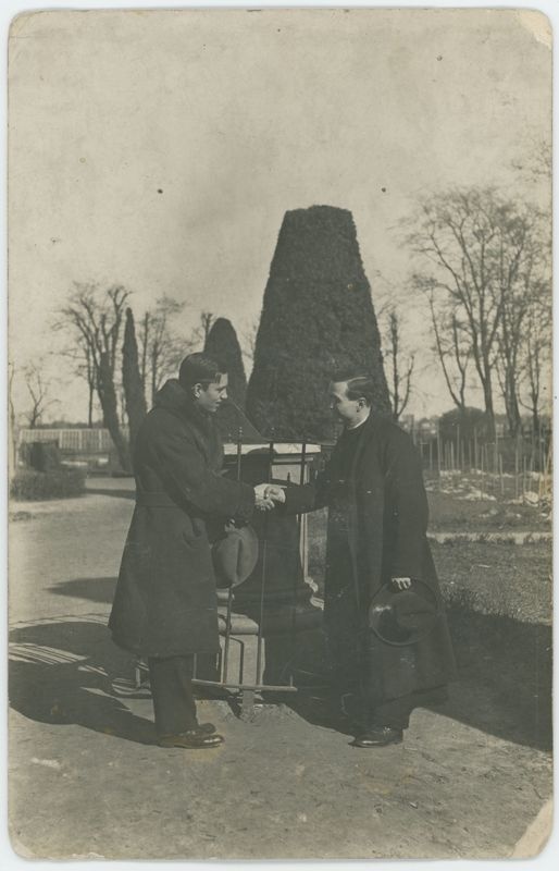 Józef Kołaciński z ojcem Teofilem Bazanem