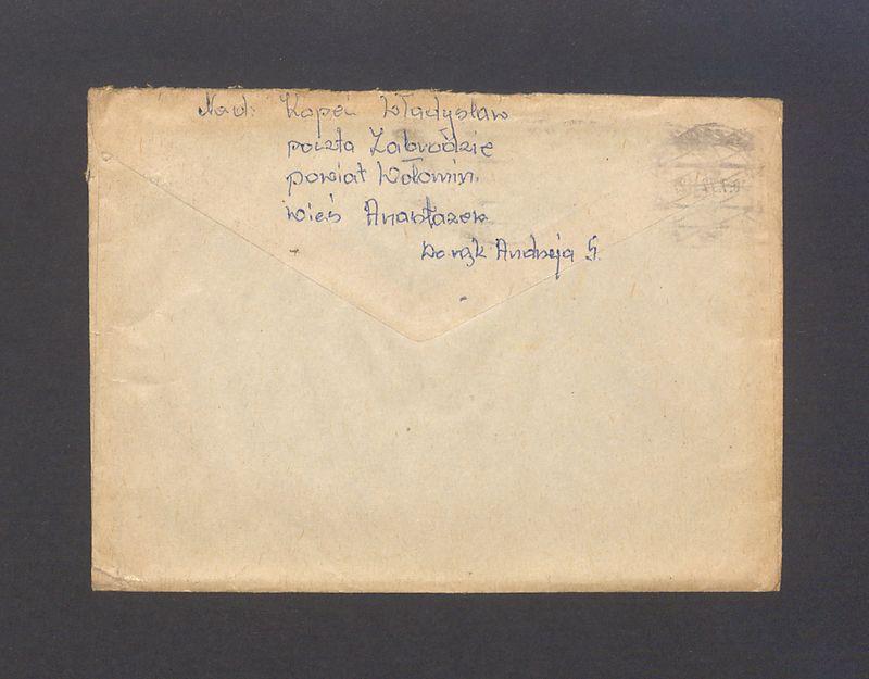 Koperta, adr. Prof. Tadeusz Kulisiewicz