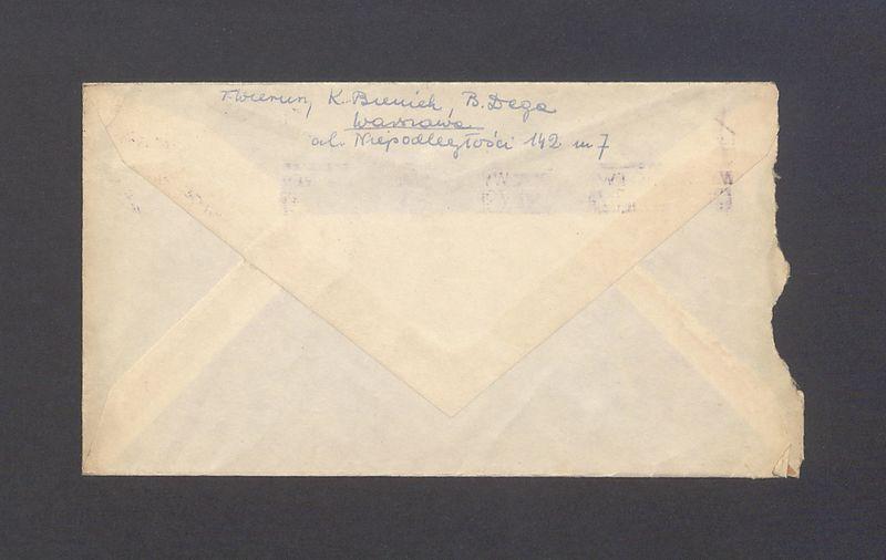 Koperta, adr. W. Pan prof. Tadeusz Kulisiewicz