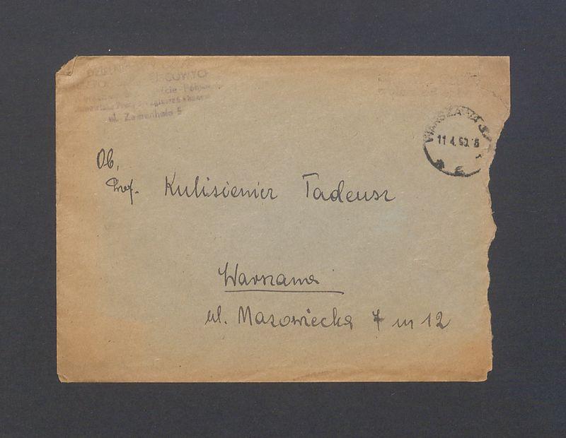 Zawiadomienie o przyznaniu telefonu końcowego i jego instalacji w ciągu kwietnia 1960 r., koperta