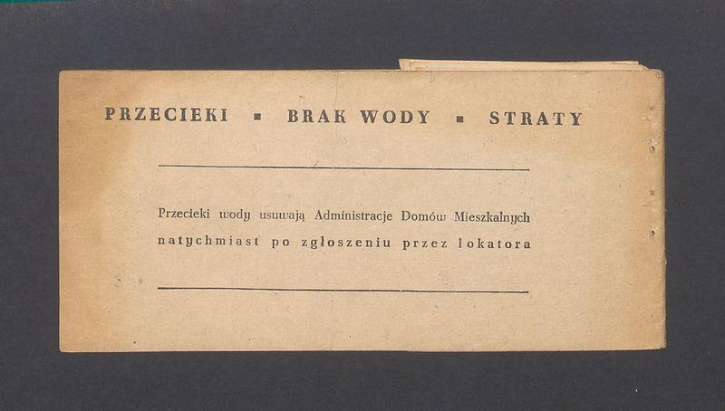 Książeczka opłat z tytułu najmu lokalu w Warszawie na ulicy Mazowieckiej 7 m.12, część II