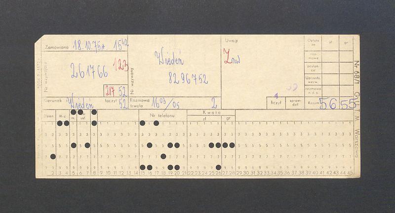 Rachunki za rozmowy telefoniczne