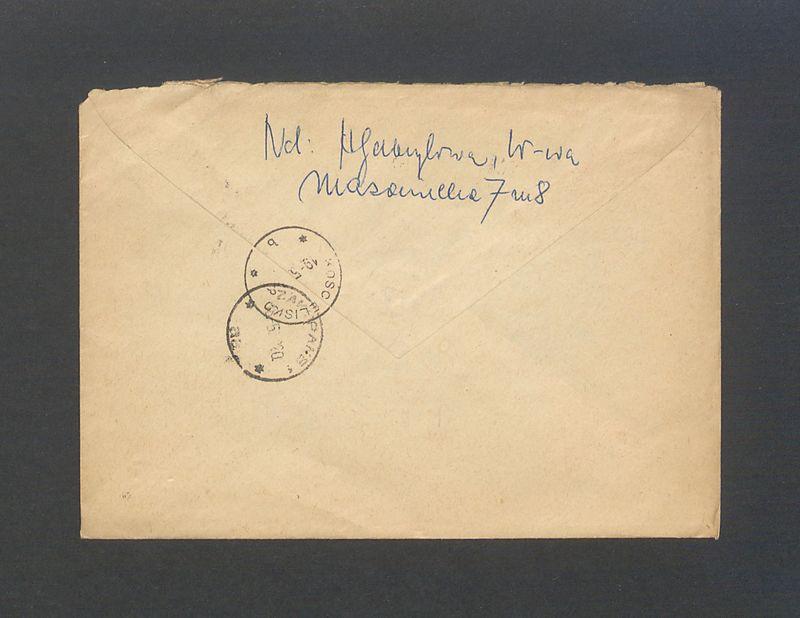 Koperta, adr. WPaństwo M. T. Kulisiewiczowie