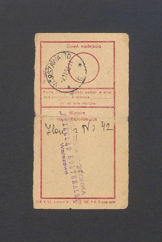 Odcinek dla odbiorcy dot. wpłat na rachunek bankowy, część II