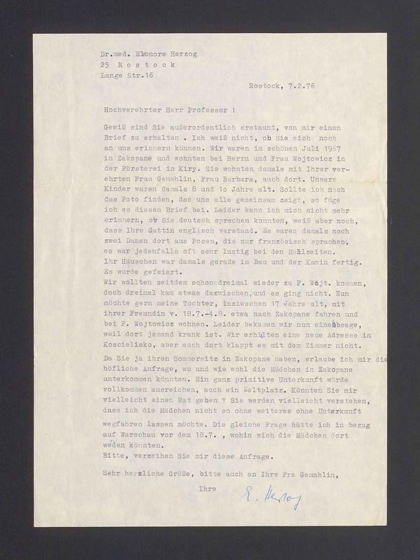 Hochverehrter Herr Professor! Gewiss sind Sie ausserordentlich erstaunt [...]