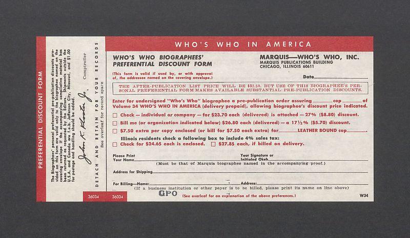 Who's who in America