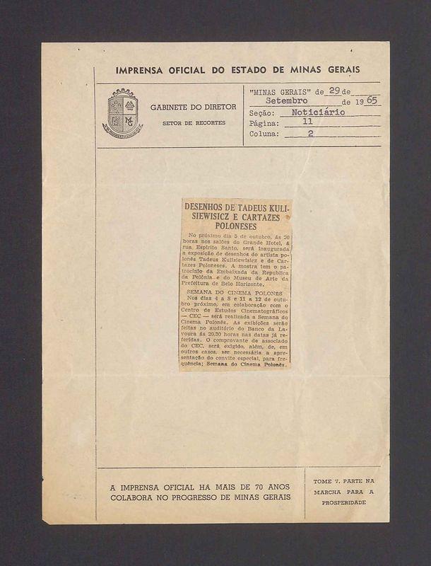 Desenhos de Tadeus Kulisiewisicz e Cartazes Poloneses