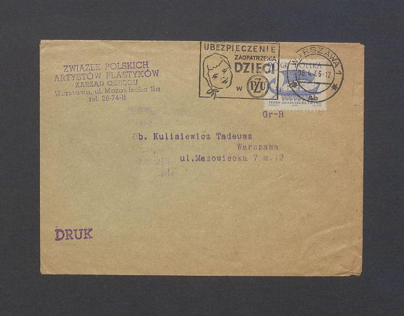 Koperta, nad. Związek Polskich Artystów Plastyków