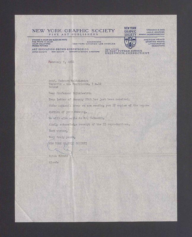 Dear Professor Kulisiewicz: Your letter of January 20th has just been recieved [...]