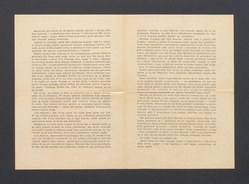 Ljan Szan-Bo. Dżu In-Taj. Ekranizacja opery Szaosińskiej