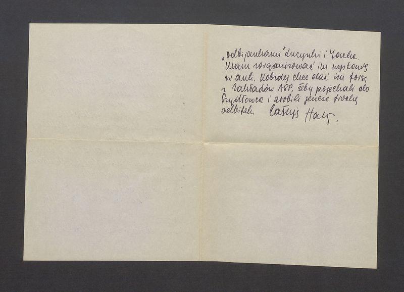 Tadeuszu Kochany, Piszę, na wypadek, gdybym Cię nie zastała [...]