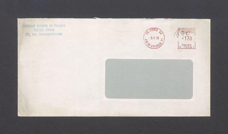 Koperta, nad. Consulat General de Pologne