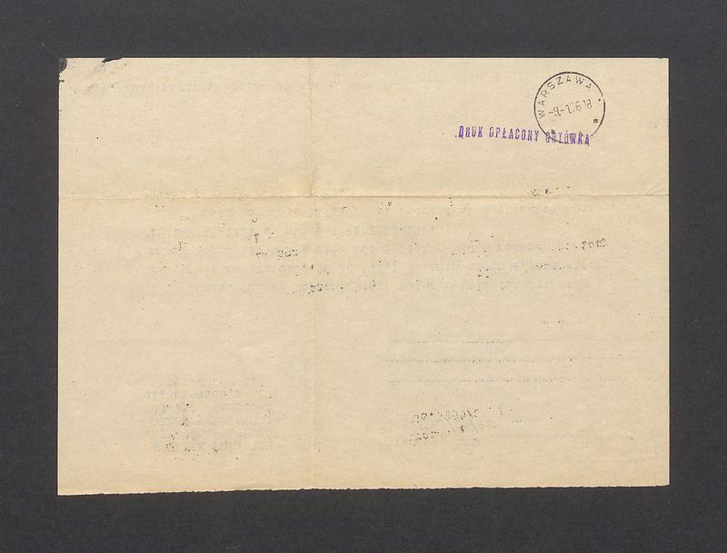 Związek Polskich Artystów Plastyków; zawiadomienie o zmianie numeru konta dla honorariów autorskich