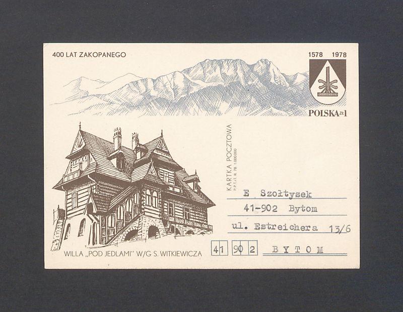 Willa "Pod Jedlami" w/g Stanisława Witkiewicza