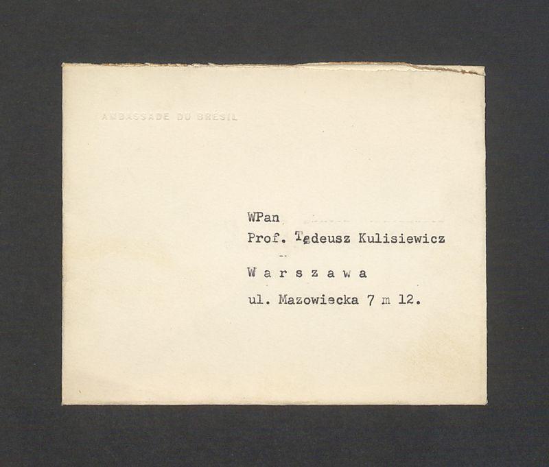 Koperta, nad. Ambassade du Bresil