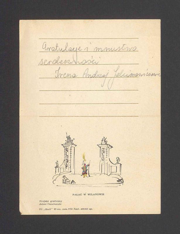 Gratulacje i mnustwo serdeczności [...]