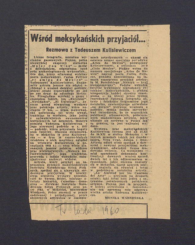 Wśród meksykańskich przyjaciół... Rozmowa z Tadeuszem Kulisiewiczem