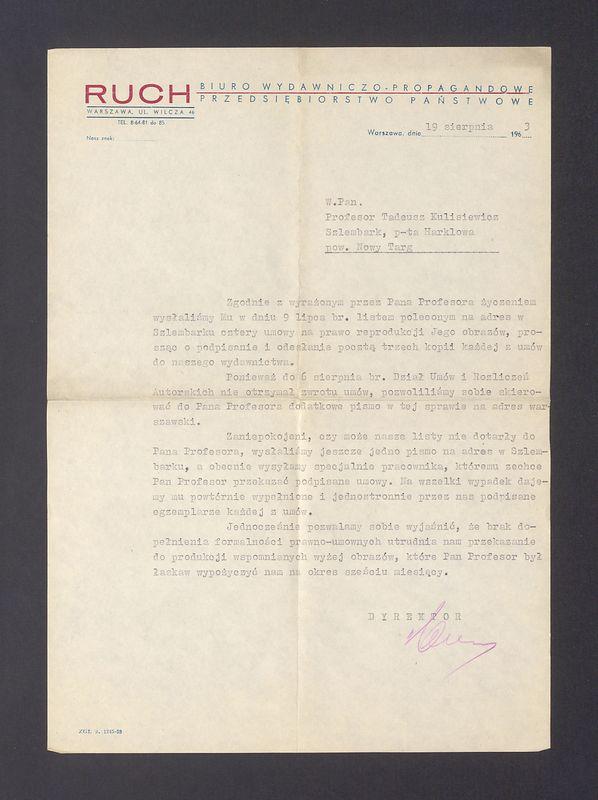 Zgodnie z wyrażonym przez Pana Profesora życzeniem wysłaliśmy [...]