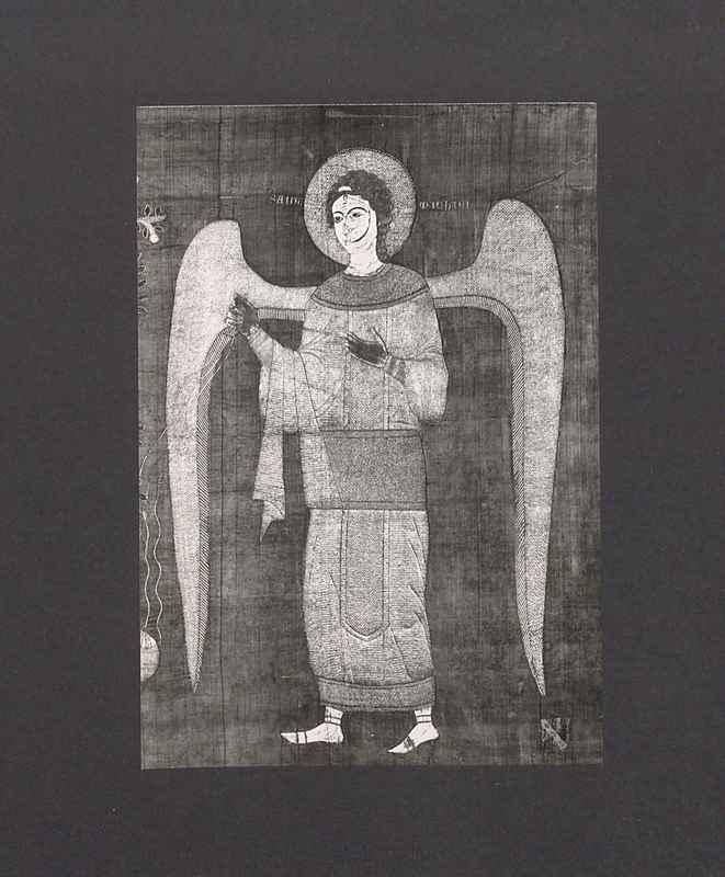 Erzengel Michael aus dem Antependium des Otto I. von Grandson mit Stifter