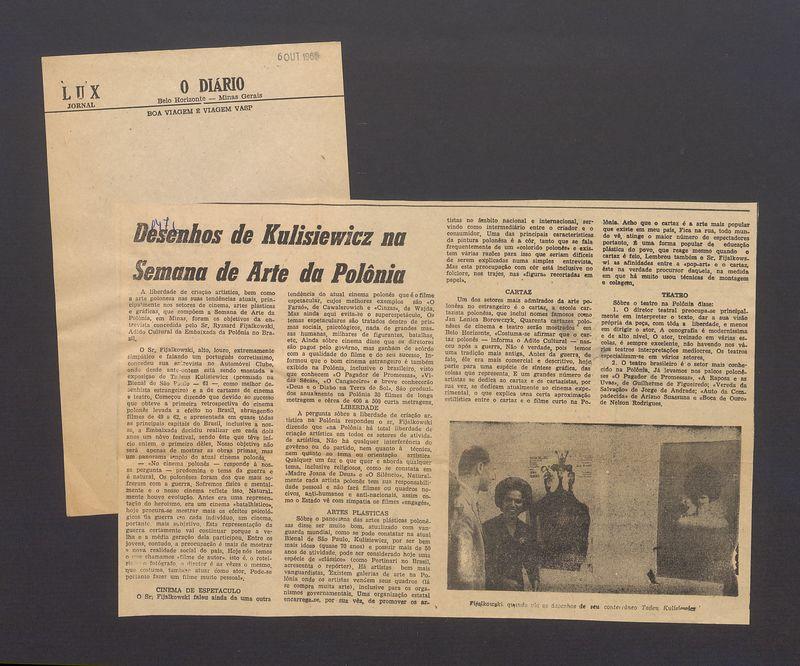 Desenhos de Kulisiewicz na Semana de Arte da Polonia