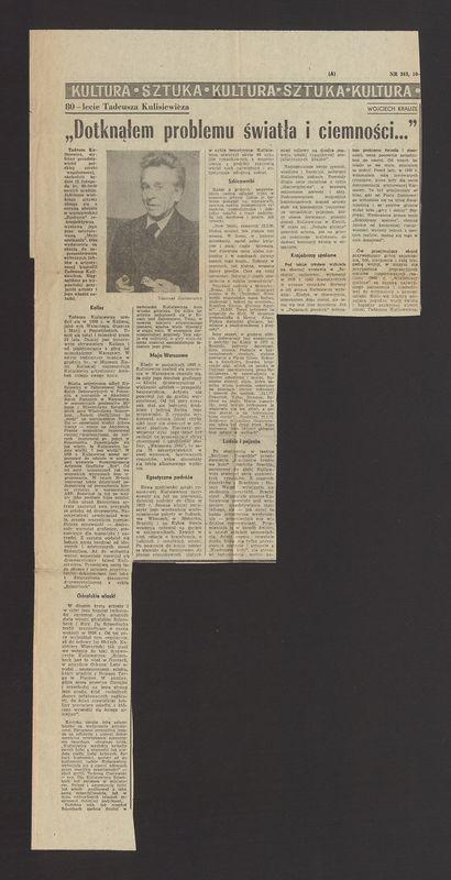 "Dotknąłem problemu światła i ciemności"