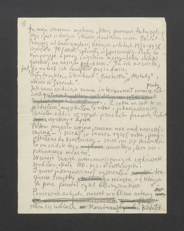 Zarys wystąpienia z okazji otwarcia wystawy T. Kulisiewicza w Pradze, cz. 1