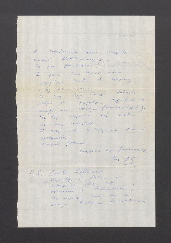 Drogi Kulis. Nie wiem czyś otrzymał [...]