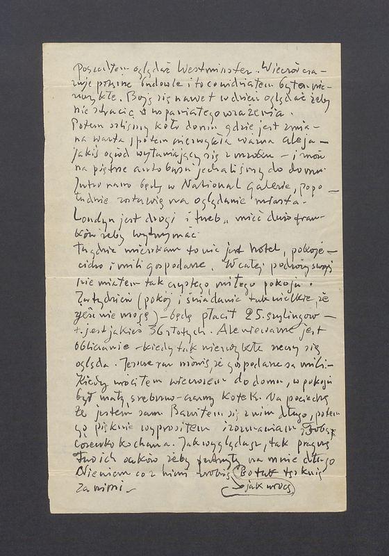 Moja Droga Basiu, już przyszedł wieczór, cisza [...]