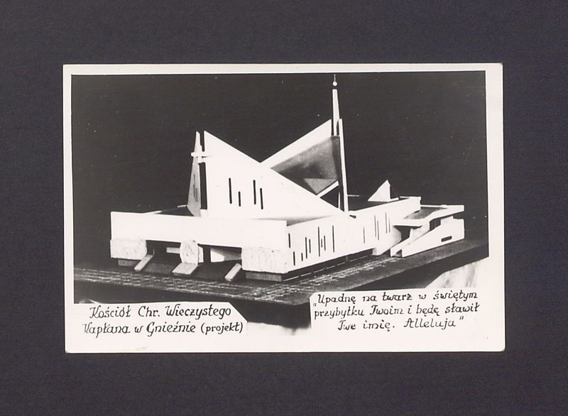 Projekt kościoła pw. Chrystusa Wieczystego Kapłana na Osiedlu Grunwaldzkim w Gnieźnie.