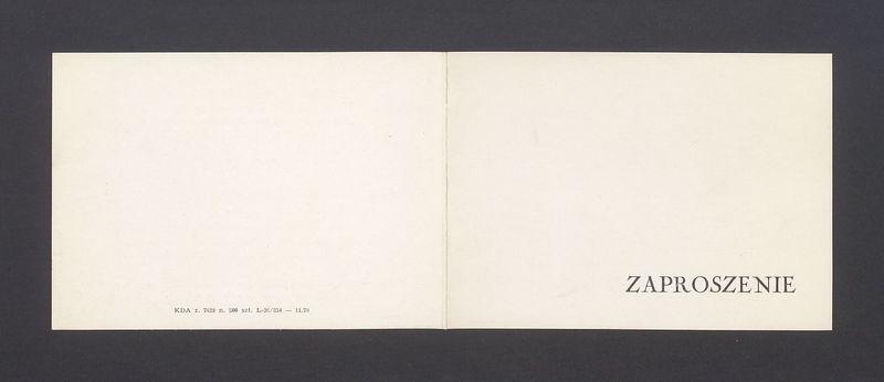 Zaproszenie na otwarcie wystawy rysunku i grafiki Tadeusza Kulisiewicza