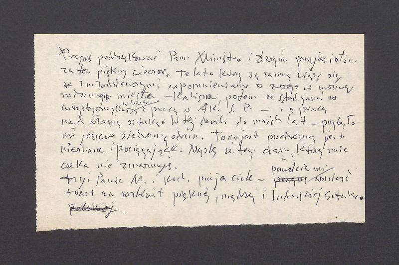 Pragnę podziękować Panu Ministrowi i Drogim przyjaciołom [...]