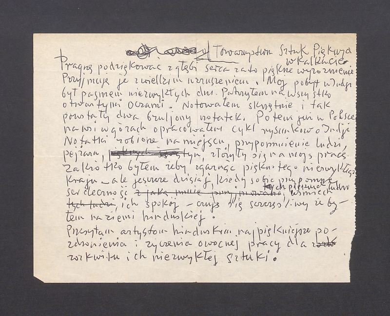 Podziękowania za "piękne wyróżnienie" nadane przez Indie