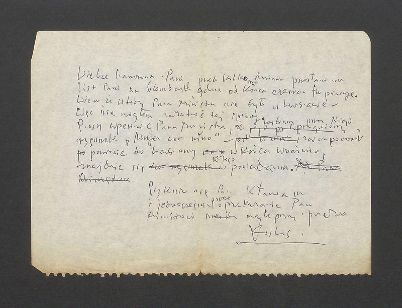 Wielce Szanowna Pani, przed kilkoma dniami [...]