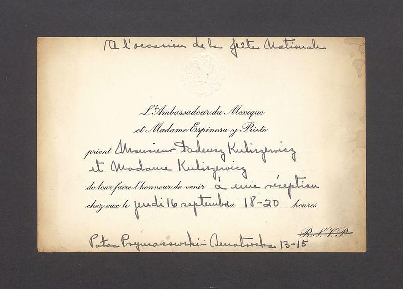 L'Ambassadeur du Mexique et Madame Espinosa y Rieto prient [...]