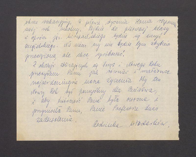 Kochany Panie Profesorze! Było mi bardzo miło, kiedy czytałam serdeczne słowa [...]