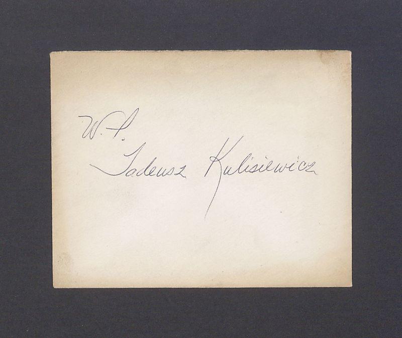 Koperta, adr. W. P.  Tadeusz Kulisiewicz