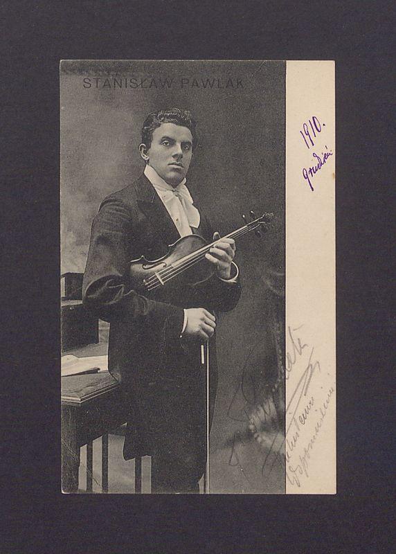 Portret Stanisława Pawlaka, wirtuoza skrzypcowego.