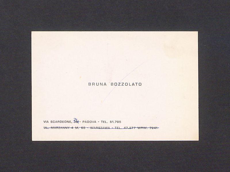 Wizytówka, Bruna Bozzolato