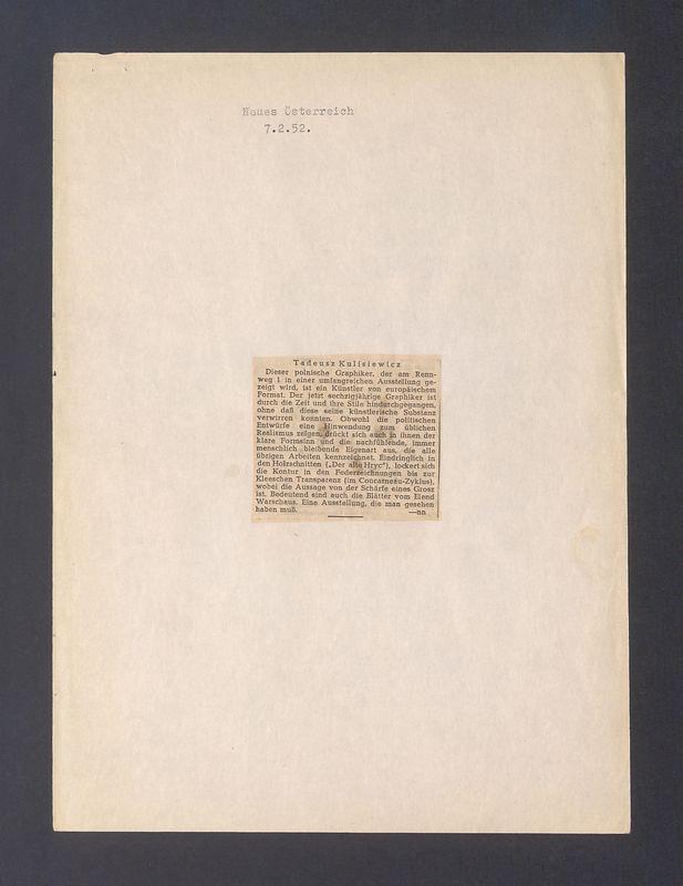 Tadeusz Kulisiewicz. Dieser polnische Graphiker [...]