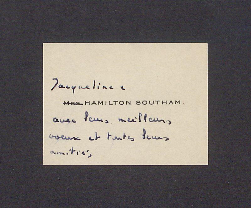 Wizytówka, Hamilton Southam